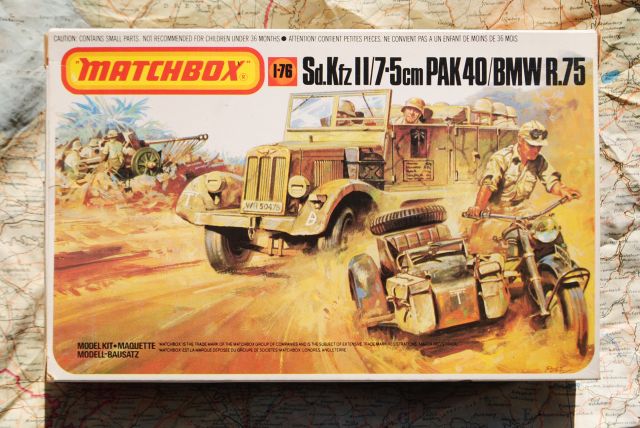 Matchbox PK-171 Sd.Kfz.II / 7.5cm PAK 49 Gun / BMW R.75